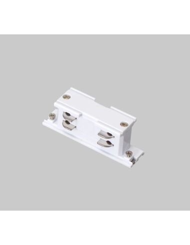 Connecteur intermédiaire droit blanc Eco rails triphasés