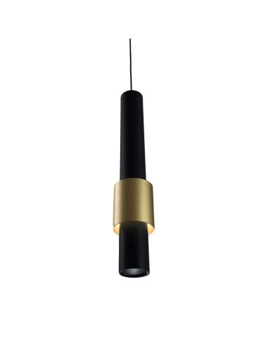 Luminária pendente CLIFTON 7W 3000K preto-ouro