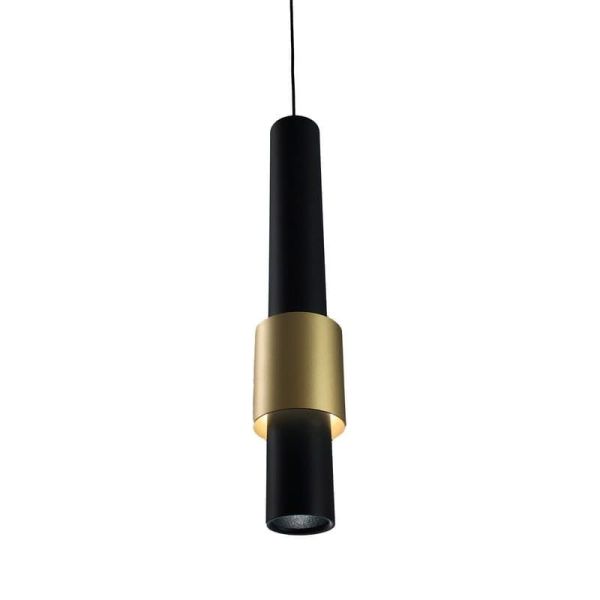 Suspension CLIFTON 7W 3000K noir-or