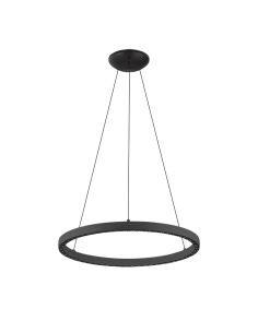 RUIMAR Suspension LED Plafonnier rond 40+15W 3000K 62,8cm Ø noir
