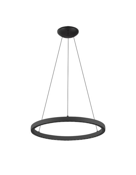 RUIMAR Suspension LED Plafonnier rond 40+15W 3000K 62,8cm Ø noir