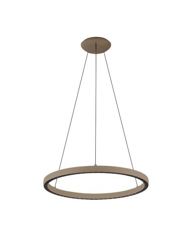 RUIMAR Candeeiro suspenso LED redondo 40+15W 3000K 62,8cm Ø areia