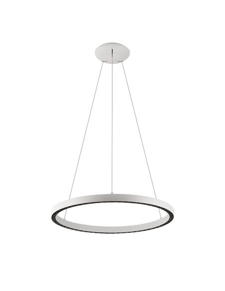 RUIMAR Suspension LED Plafonnier rond 40+15W 3000K 62,8cm Ø blanc