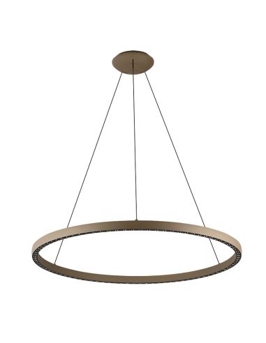 Lámpara de Techo LED Colgante RIUMAR redondo 60+20W 3000K 92,8cm Ø arena