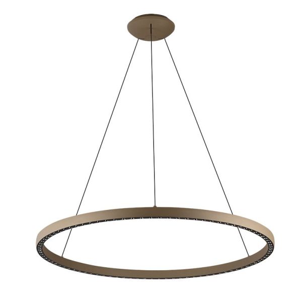 RUIMAR Candeeiro suspenso LED redondo 60+20W 3000K 92,8cm Ø areia