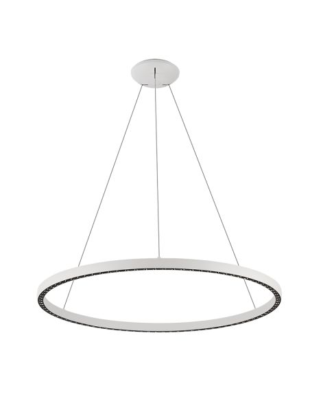 RUIMAR Suspension LED Plafonnier rond 60+20W 3000K 92,8cm Ø blanc