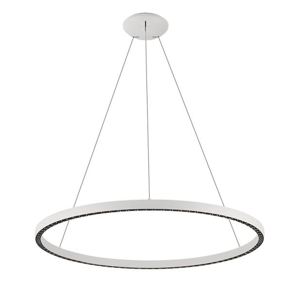 RUIMAR Candeeiro suspenso LED redondo 60+20W 3000K 92,8cm Ø branco