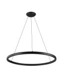 RUIMAR Candeeiro suspenso LED redondo 60+20W 3000K 92,8cm Ø preto