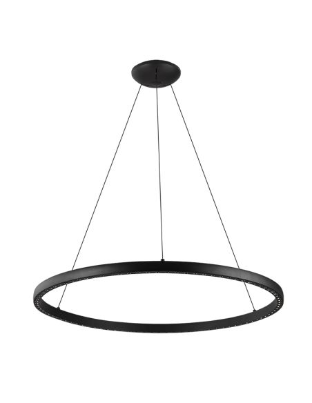 RUIMAR Candeeiro suspenso LED redondo 60+20W 3000K 92,8cm Ø preto