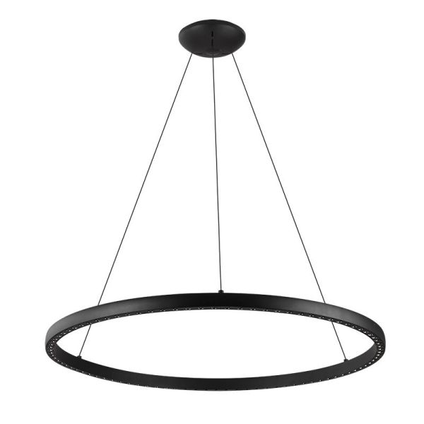 RUIMAR Candeeiro suspenso LED redondo 60+20W 3000K 92,8cm Ø preto
