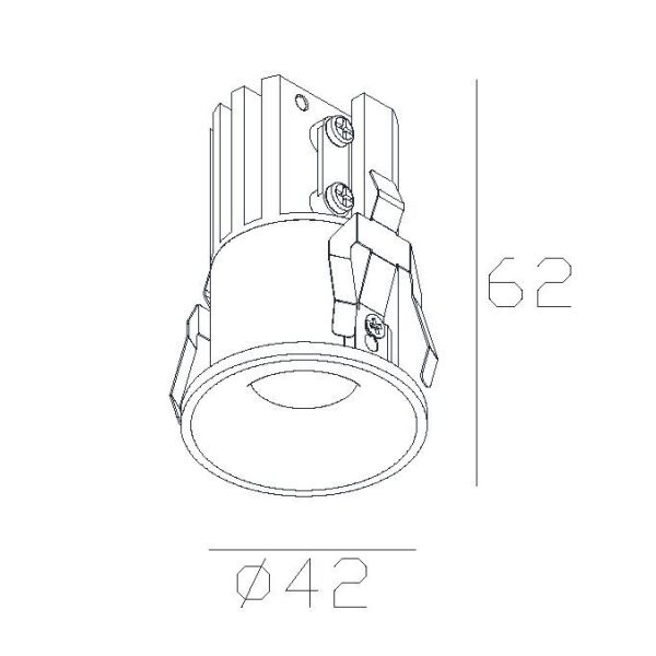Downlight LED Empotrable HURGADA 7W 2700K/3000K/4000K blanco o negro medidas