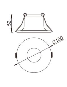Plafon embutido LAGOS GU10 max 12W 12cm Ø branco 2