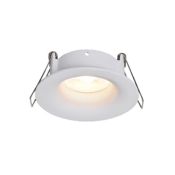 Luminária de embutir redonda branca TAVIRA GU10, IP54 máx. 12L 8,5x8,5x4cm