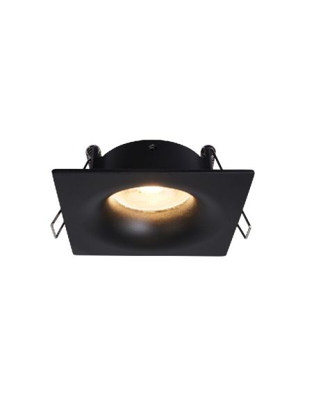 TAVIRA GU10 embutida quadrada preta IP54 máx. 12W 4,8x8,5cm