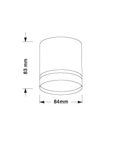 Foco de Superficie empotrable SPLIT GX53 redondo blanco 8,4cm Ø 2