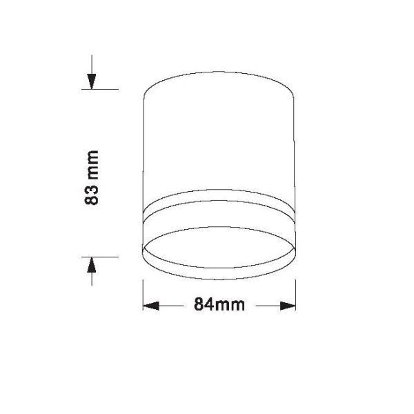 Spot encastrable SPLIT GX53 rond blanc/noir dimensions 8,4cm Ø
