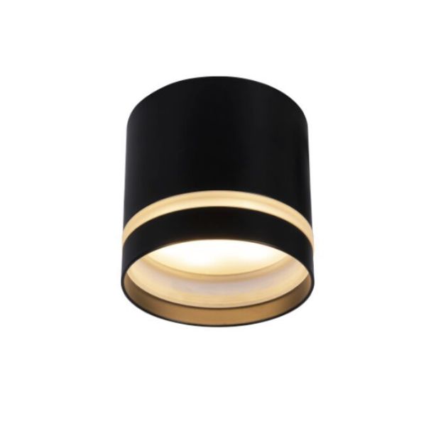 Foco de Superficie empotrable SPLIT GX53 redondo negro 8,4cm Ø