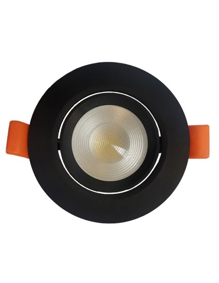 Downlight  LED Empotrable PANAMA dimmable 3000K-4000K-6500K blanco 6W 8,6cm Ø negro