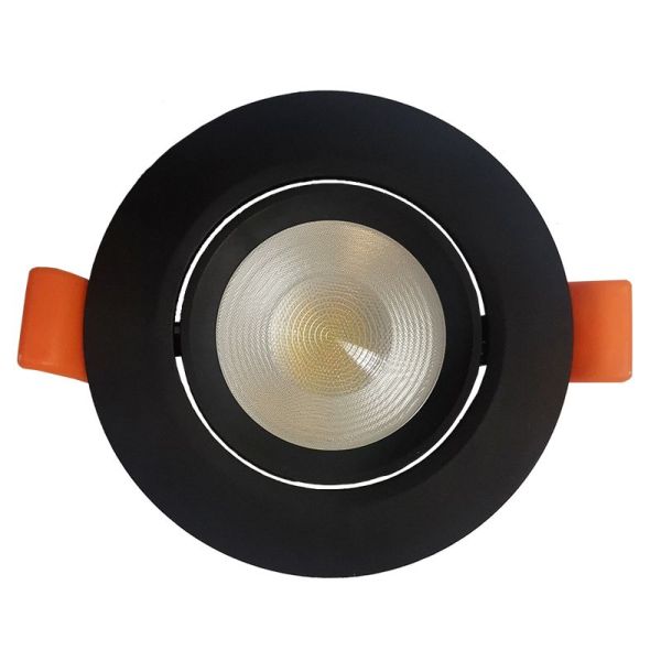 Downlight  LED Empotrable PANAMA dimmable 3000K-4000K-6500K blanco 6W 8,6cm Ø negro