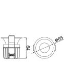 Downlight LED Empotrable ROMBOK dimmable 2700K-3000K-4000K IP65 blanco 8W medidas