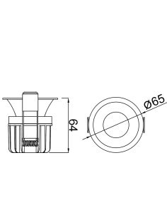 Downlight LED Empotrable ROMBOK dimmable 2700K-3000K-4000K IP65 blanco 8W 2