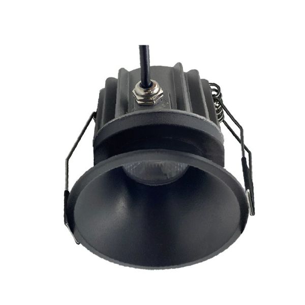 ROMBOK Downlight LED encastrable dimmable 2700K-3000K-4000K IP65 noir 8W