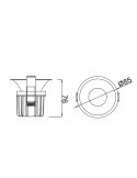 ROMBOK Downlight LED embutido regulável 2700K-3000K-4000K IP65 branco/preto 12W