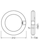 Dimensiones Tubo LED Circular T9 21CM 11W Reemplazo 22W G10q LEDTUBE Ledvance | LeonLeds
