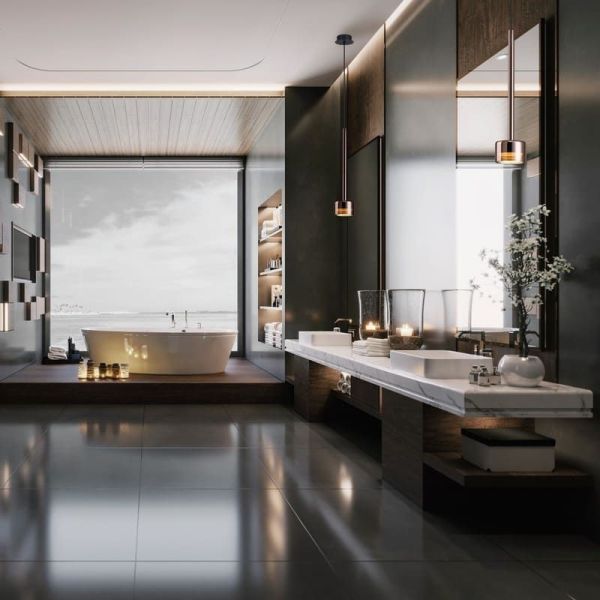 Candeeiro suspenso TONIC sem base vidro Ø20cm GX53 -Configurável- transparente, cromado, bronze, cobre ambiente