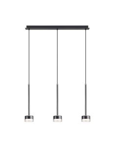 TONIC Suspension à 3 Lumières GX53 cristal H.200cm I.72cm transparent