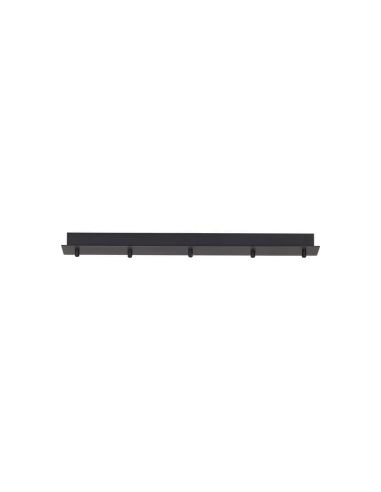 Florón de techo para Lámparas colgantes Colección TONIC 5 Luces, rectangular de metal negro I.110cm -Configurable-