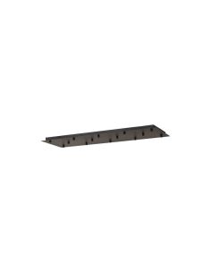 Florón de techo para Lámparas colgantes Colección TONIC 14 Luces, rectangular de metal negro I.90cm -Configurable-