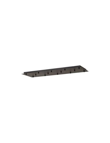 Florón de techo para Lámparas colgantes Colección TONIC 14 Luces, rectangular de metal negro I.90cm -Configurable-