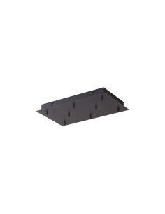 Florón de techo para Lámparas colgantes Colección TONIC 8 Luces, rectangular de metal negro I.50cm -Configurable-