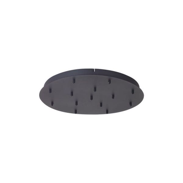 Florón de techo para Lámparas colgantes Colección TONIC 14 Luces, redondo de metal negro Ø 60cm -Configurable-