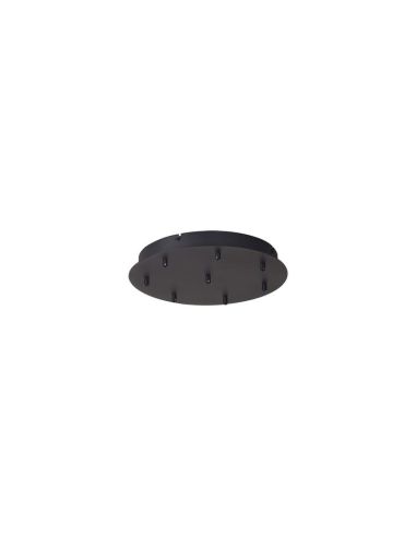 Florón de techo para Lámparas colgantes Colección TONIC 8 Luces, redondo de metal negro Ø 40cm -Configurable-