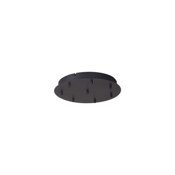 Florón de techo para Lámparas colgantes Colección TONIC 8 Luces, redondo de metal negro Ø 40cm -Configurable-