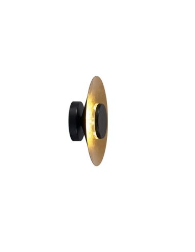Aplique de Pared LED ORION 8W 3000K Ø 25cm negro+oro 