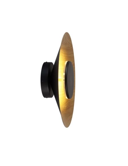 Aplique de Pared LED ORION 20W 3000K Ø 40cmnegro+madera