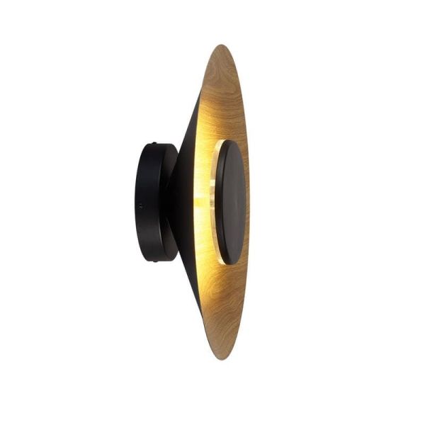 Aplique de Pared LED ORION 20W 3000K Ø 40cmnegro+madera