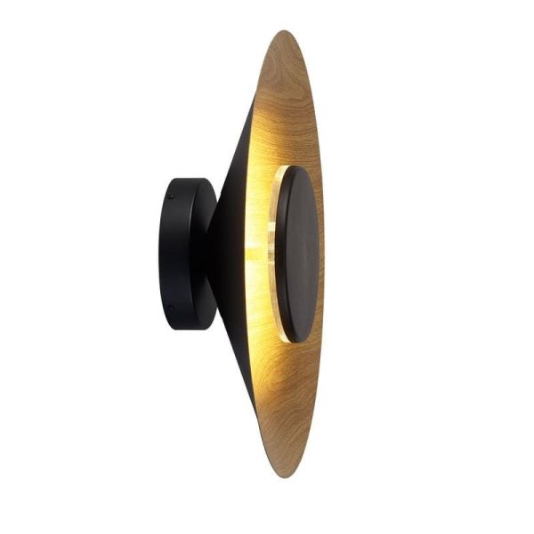 Aplique de Pared LED ORION 24W 3000K Ø50cm negro+madera