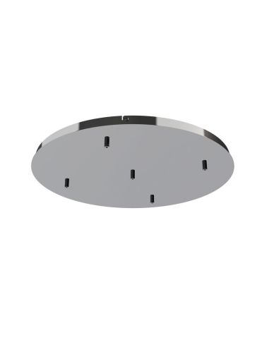 Rosace pour lampes suspendues Collection Elsa 5 Lumières, en métal blanc, or, chrome, noir Ø 62cm -Configurable-