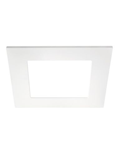 Downlight Quad 2 IP43 LED Empotrable Cuadrado corte redondo 16w blanco y gris | LeonLeds