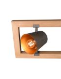 Lámpara de techo LED BELL altura ajustable 4 luces detalle bombilla no incluida