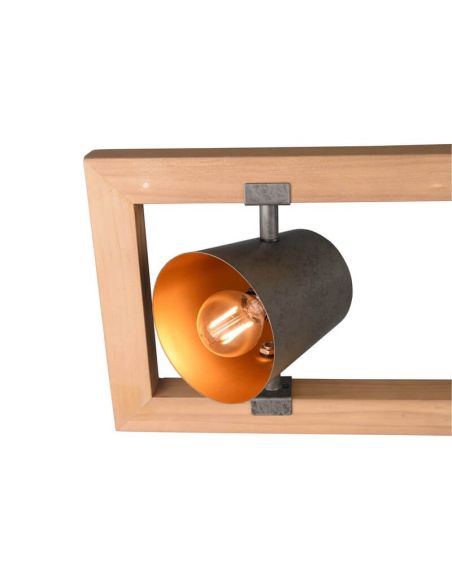 Lámpara de techo LED BELL altura ajustable 4 luces detalle bombilla no incluida