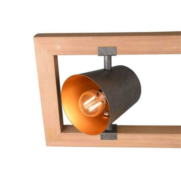 Lámpara de techo LED BELL altura ajustable 4 luces detalle bombilla no incluida