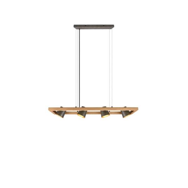 Lámpara de techo LED BELL altura ajustable 4 luces apagadas