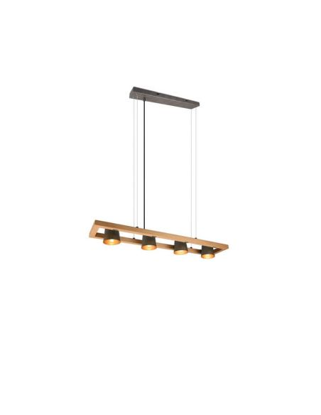 Lámpara de techo LED BELL altura ajustable 4 luces | LeonLeds