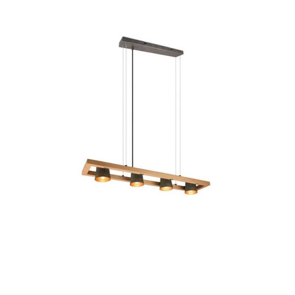 Lámpara de techo LED BELL altura ajustable 4 luces | LeonLeds