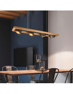 Lámpara de techo LED BELL altura ajustable 4 luces | LeonLeds 2